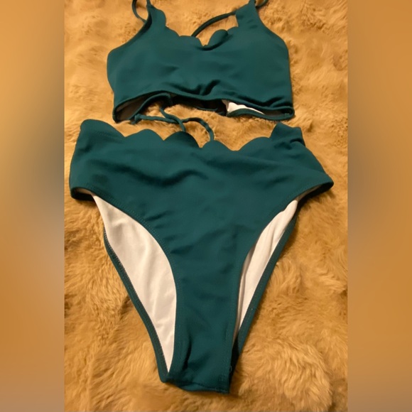 ZAFUL high waisted bikini swimsuits with scalloped trim - Picture 8 of 11